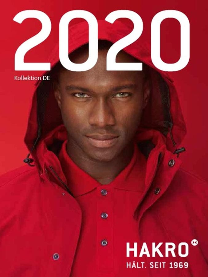 Mann in roter Hakro Jacke für 2020 Kollektion.