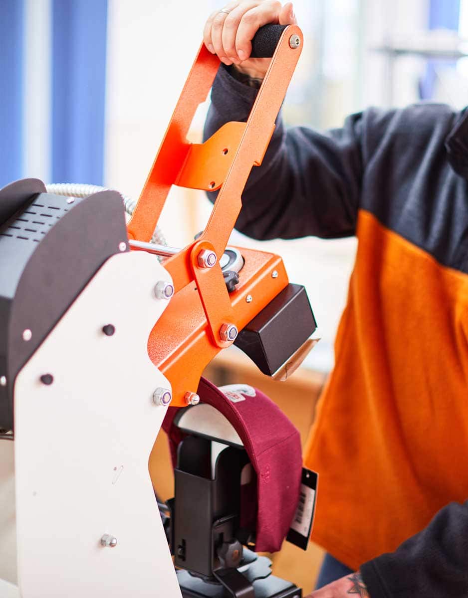 Druckmaschine für Flexprints bei Orange Key in Aktion.